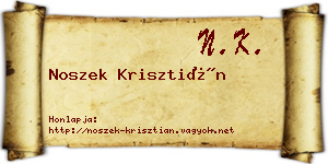 Noszek Krisztián névjegykártya